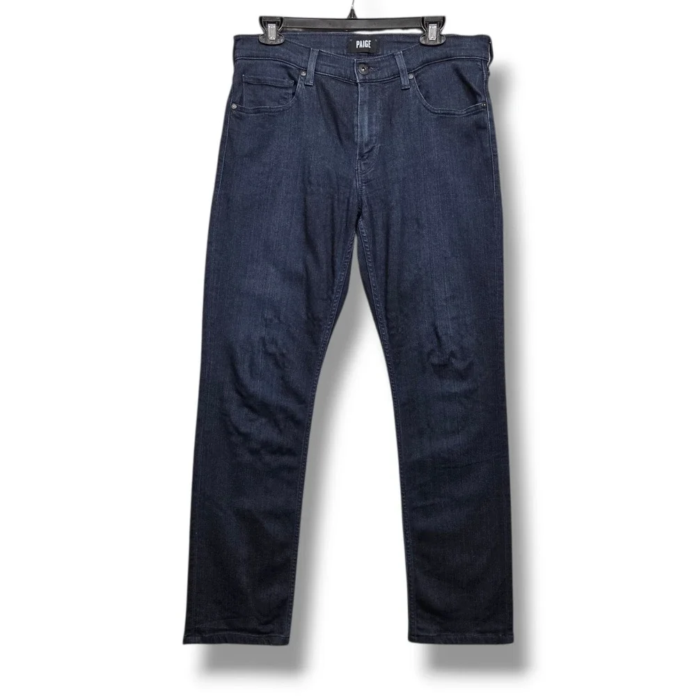 Paige Federal Jeans Mens 31 x 30 Slim Straight Inkwell STRETCHED KNEE